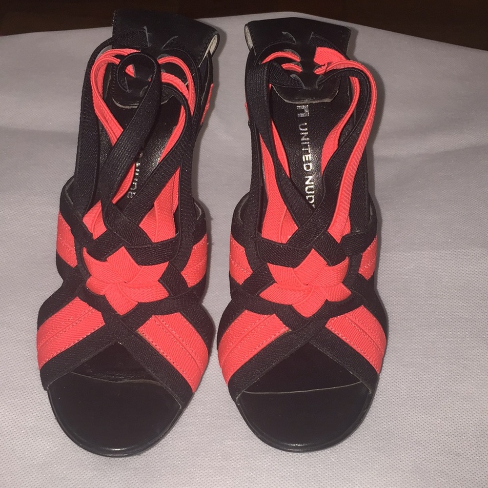 United Nude PINK& BLACK Heels sz 37 🛡